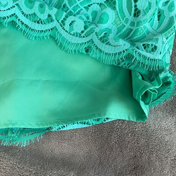 Lilly Pulitzer Dress Womens 0 Turquoise Lace Helene Lagoon Scalloped Trim Sheath - Picture 6 of 16